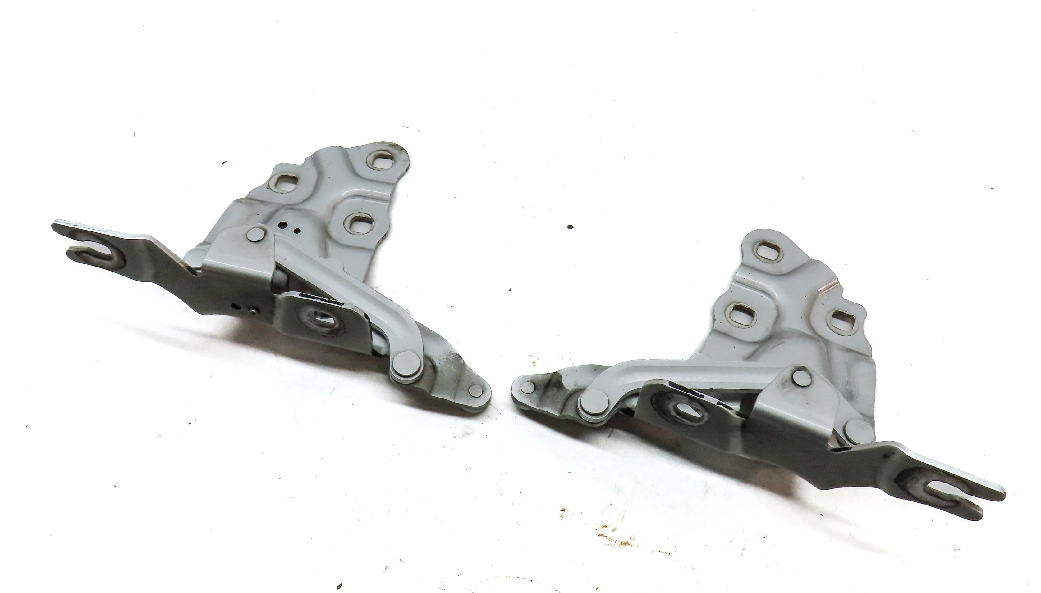 2011-2018 BMW X3 X4 (F25 F26) FRONT LEFT & RIGHT HOOD HINGE SET 2 (Silver) — exact item pictured